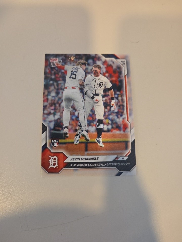 2026 Topps Now #615 Kevin McGonigle RC Detroit Tigers (Featuring Max Clark)