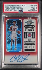 3618 Cade Cunningham 2022 Panini Contenders Optic Red Auto /60 PSA 9 DNA 7