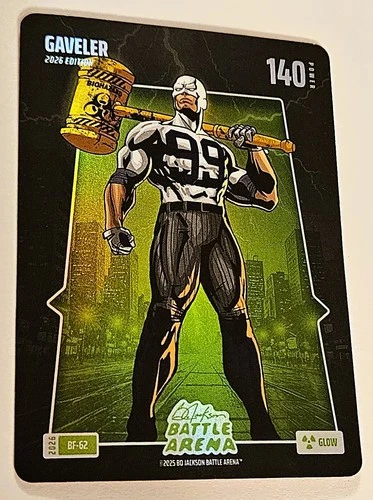 2026 Bo Jackson Battle Arena GAVELER Aaron Judge Battle Foil Glow 140 Power
