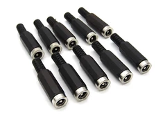 ( 10 PCS ) DC Coaxial Power Jack  Inline, 2.1mm x 5.5mm  Connector  --  NOS