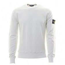 Felpa Stone Island Junior con toppa e logo impreziosita, 681661840 (Bianco)