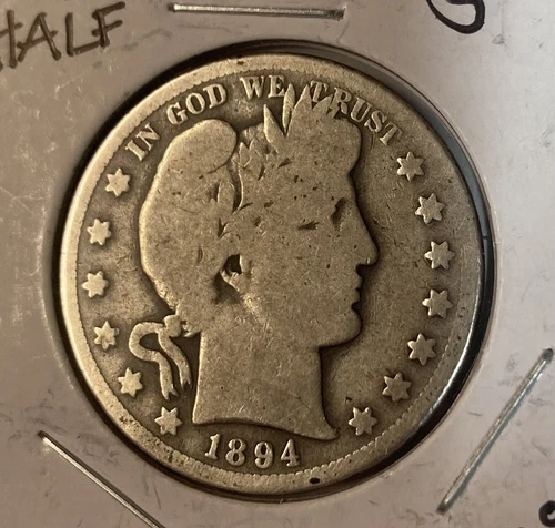 (A) Key Date 1894-S Nice Fine Details  Barber Half Dollar