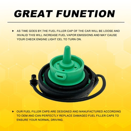Fuel Tank Gas Cap Filler Cap for Audi Vw Jetta Gti Golf Tiguan 5C0201550T - Picture 3 of 10