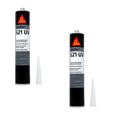 Sikaflex 521 UV 300ml - grey sealant new 2 ITEMS