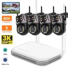 8CH 6MP PTZ WIFI Security IP Camera Surveillance Outdoor Waterproof Human Detect