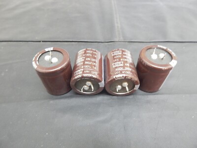 4X UNITED CHEMICON Aluminum CAPACITOR 390uF 400V 20% 105°C (35 X 40mm) Snap-In