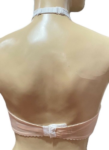 Victorias Secret Dream Angels Sheer High-Neck Embroidered Unlined Bra Buff White - Picture 2 of 4