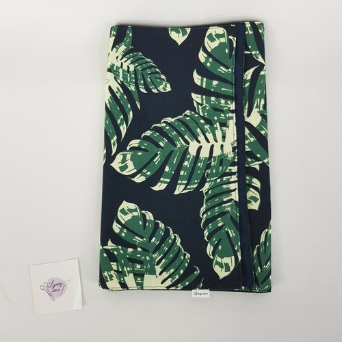 Handmade Decorative Table Runner Navy Blue Leaves Leaf Print 119cm x 33cm - Picture 2 of 8