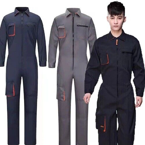 Work Overalls Uniforms Men‘s Working Coveralls Welding Suit Car Repairmen - Picture 1 of 32