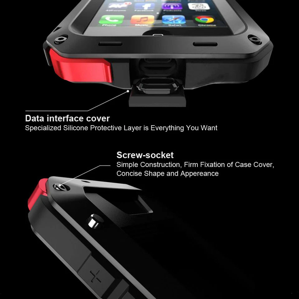 Heavy Duty Gorilla Metal Case Shockproof For iPhone 16 Pro Max 15 14 13 12 11 SE - Image 4 of 4