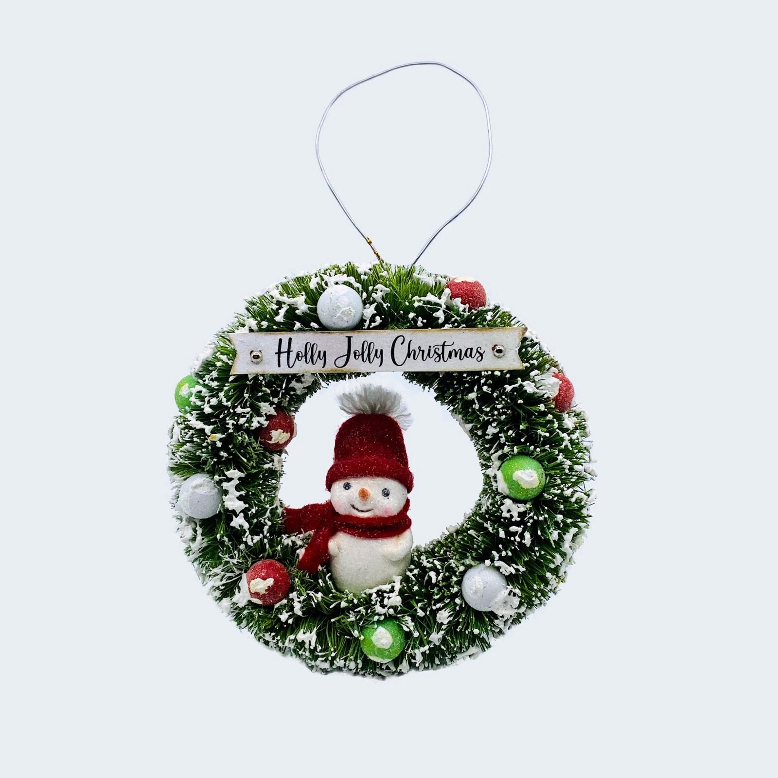 Bethany Lowe Holly Jolly Snowman Wreath - Thumbnail 4