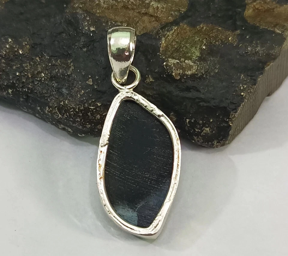 Sterling Silver Pendant 27.45Ct Natural Monarch Fire Opal Leaf Doublet Certified - Image 4 of 4