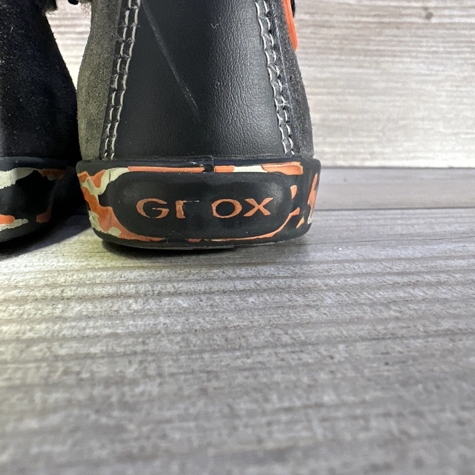 GEOX RESPIRA BOYS KIDS US 7 UK 6 EUR 23 Gray REAL LEATHER SHOES BOOTS SIDE ZIP - Image 4 of 4