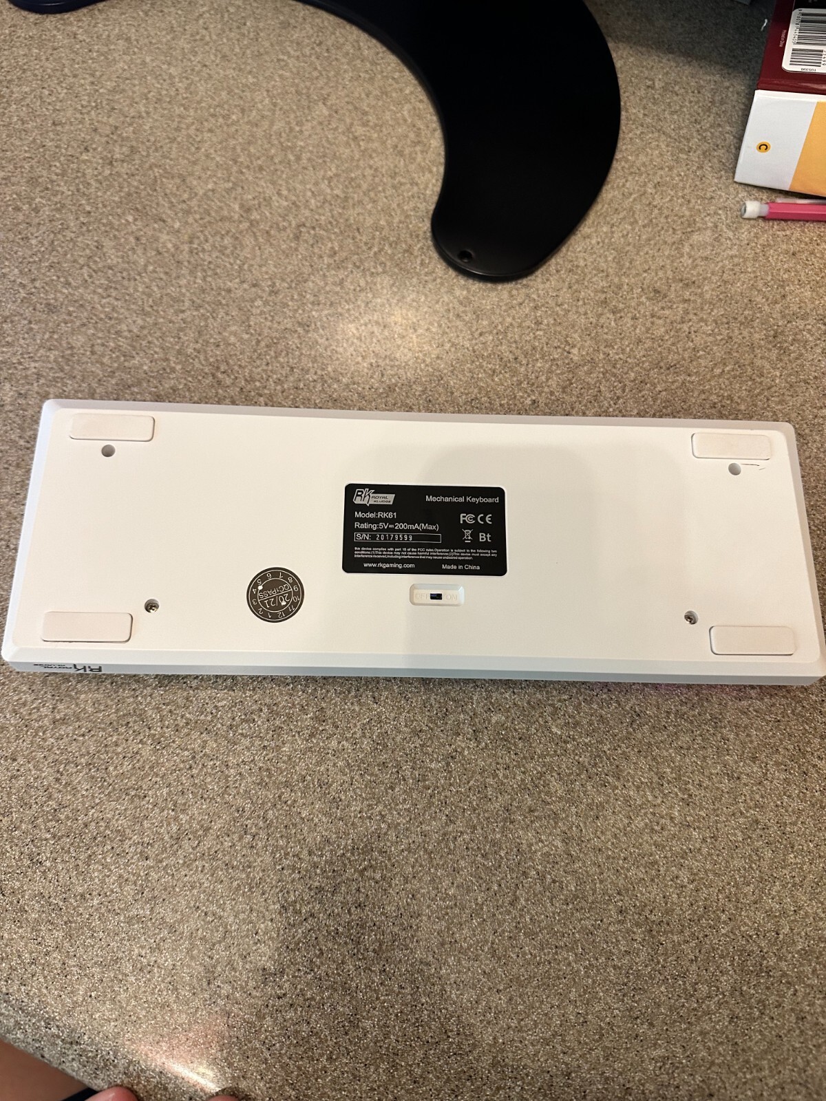 Royal Kludge RK61 RGB Mechanical Keyboard - White with Gateron Browm Switch
