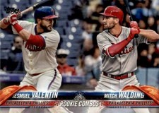 2018 Topps Update #US106 Jesmuel Valentin/Mitch Walding Phillies Rookie Combos