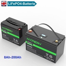 12V 8Ah 30Ah 50Ah 100Ah 200Ah LiFePO4 Lithium Leisure Battery BMS Deep Cycle RV