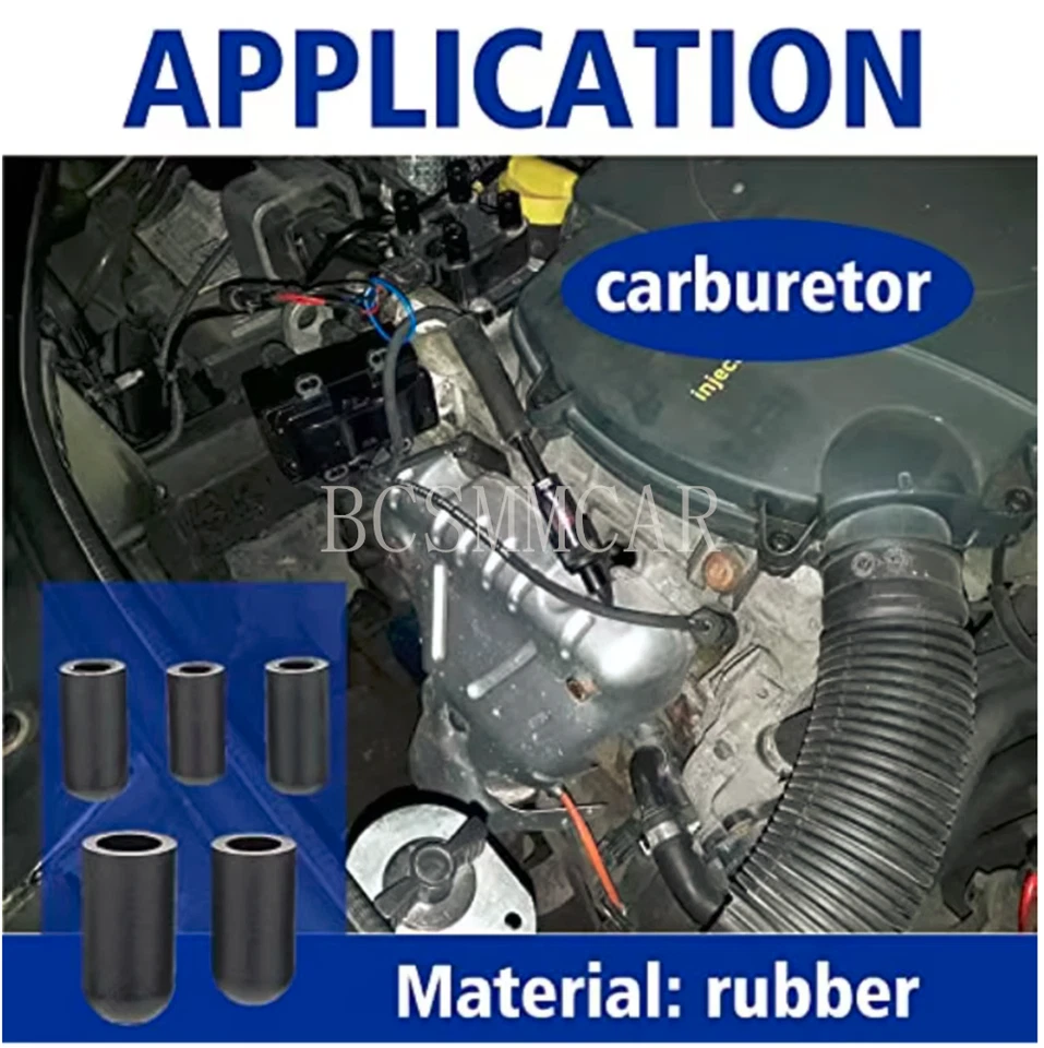 Vacuum Dust Cap Car Rubber Dropper Cover ID 5/32in to 3/8in Carburetor Hose Cap - Image 4 of 4