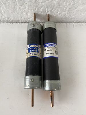 Lot Of 2 One Time Delay 100amp 600V 10Ka Edison / Ferraz