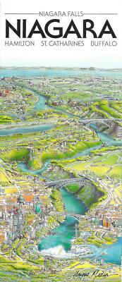 Map of Niagara Falls, USA/Canada, by Unique Media, Folded Artistic