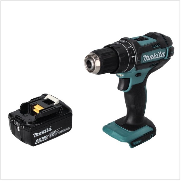 Makita Dhp 482 M1 Akku Schlagbohrschrauber 18 V 62 Nm + 1X Akku 4,0 Ah-image