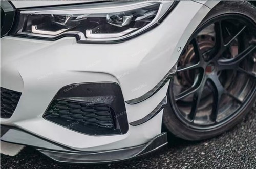 For BMW G20 330i M-Sport 2020-2022 Real Carbon Front Side Splitter Canards Fins - Imagen 6 de 10