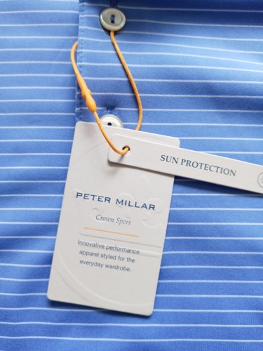 ***NEU*** Peter Millar Sommer Com.Phoenix Metals Polo Herren Gr. XL blau UPF 50+ - Bild 3 von 6