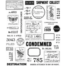 Tim Holtz Stampers Anonymous "FIELD NOTES" Rubber Cling Stamp Set 2020