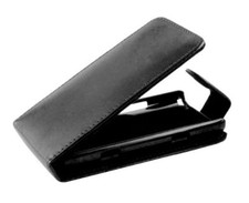 Custodia Flip Cellulare Protettiva Finta Pelle Pieghevole per HTC One Sv Nero