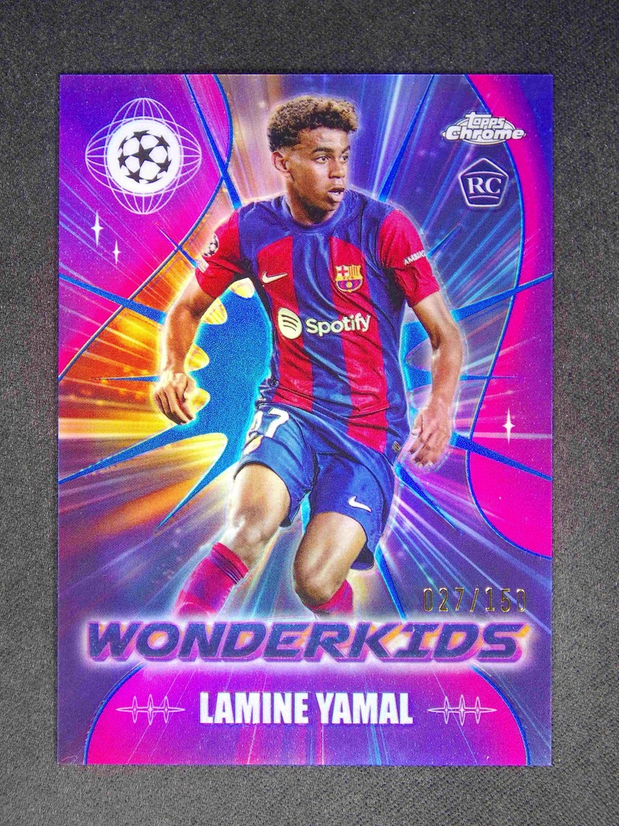 2023-24 Topps Chrome UEFA Lamine Yamal RC Wonderkids Blue