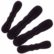 4pcs Black Magic Foam Sponge Bun Maker Hair Donut Ponytail Clip Twist Sock Bun