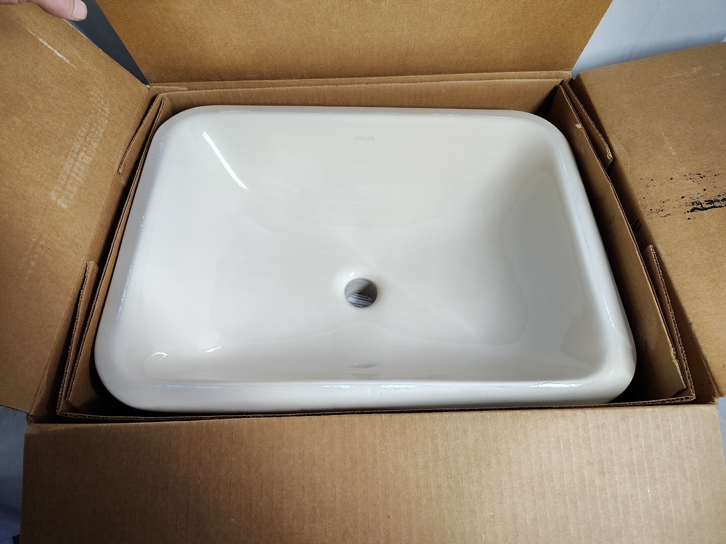 Kohler K-20000-47 Caxton Rectangle 20-1/4" Undermount Bathroom Sink w/ Overflow