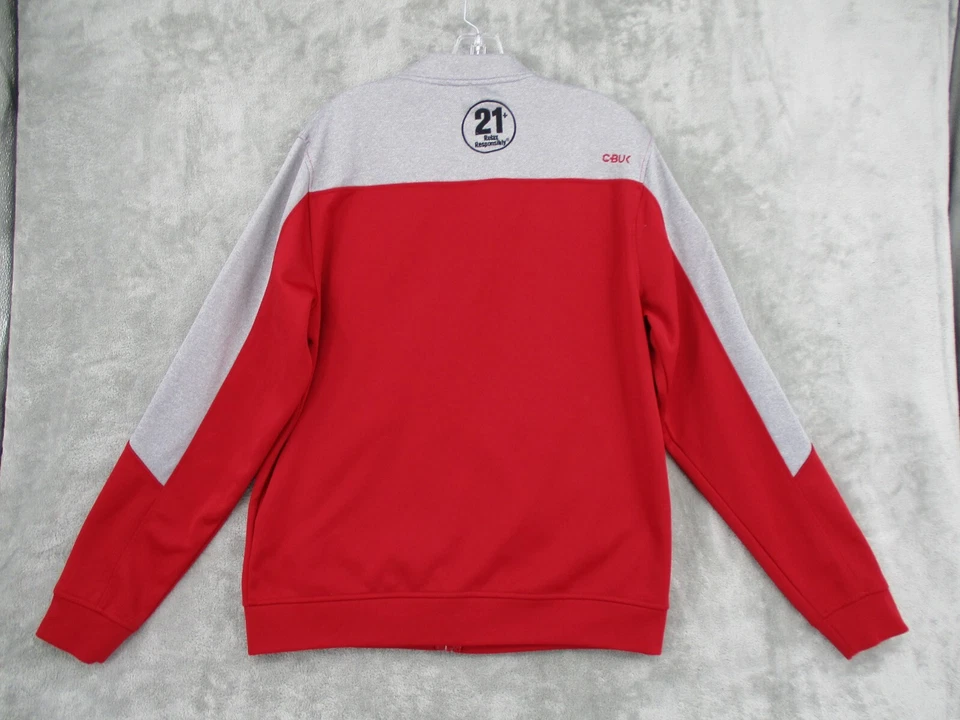 Cutter & Buck Jacket Mens Medium Corona Ohio State Full Zip Outdoor Athletic Red - Image 2 of 4