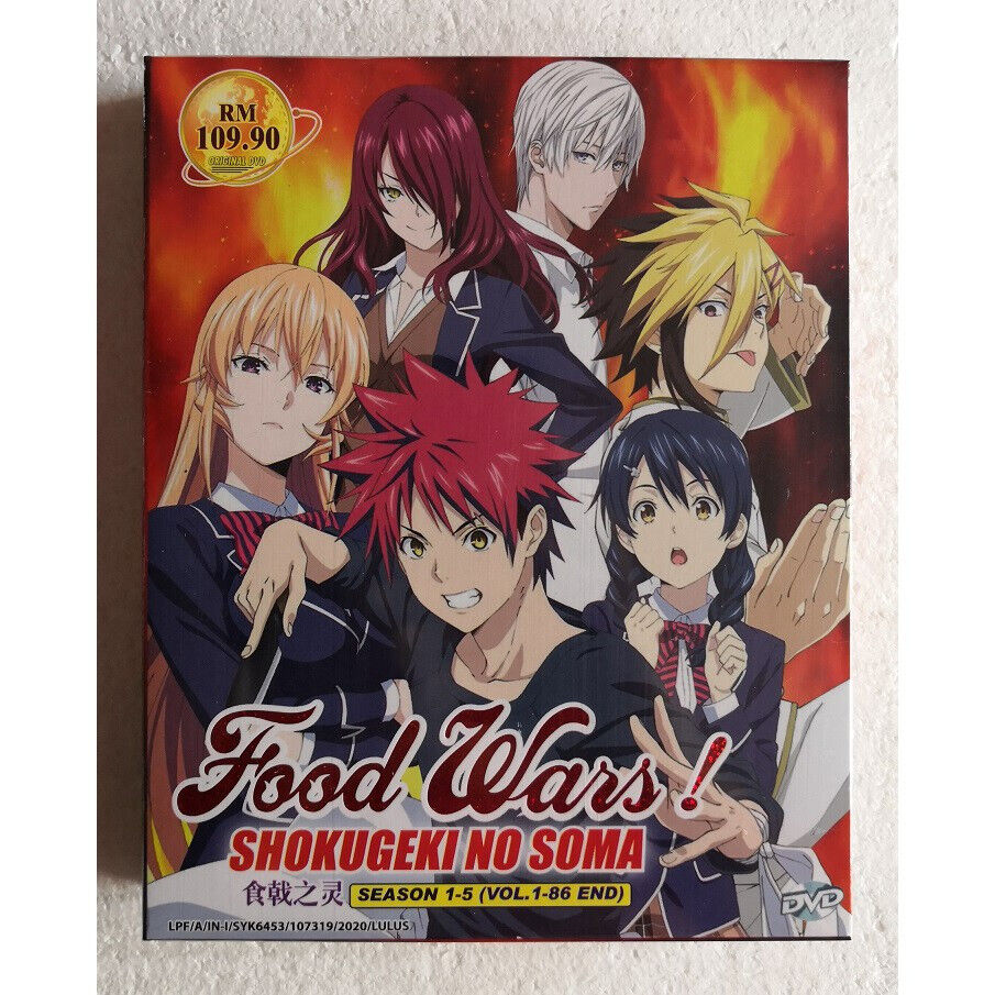 Dvd Anime Food Wars Shokugeki No Soma Season 1- 5 Vol. 1-86 END ENG DUB  Version