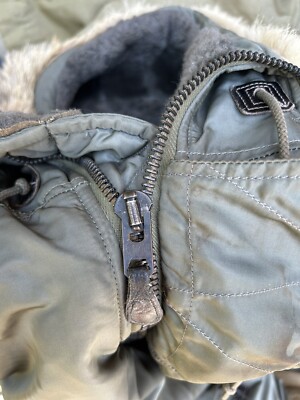 Vintage 1950s US Air Force N3B Parka Coat Sz Large Flying Jacket