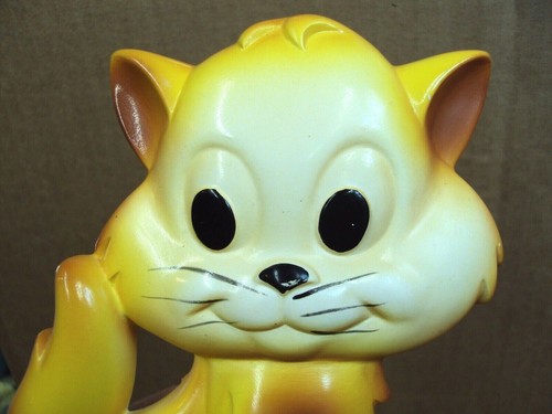 Vtg Estate Find ~ 1981 MILLER Chalkware KITTY CAT KITTEN Wall Plaque Set 6" x 5" - Picture 6 of 9