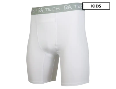 Boys Compression Shorts White Unisex Boy Girl Kid Australia