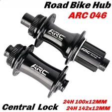 Mountain Road Bike Central Lock Disc Brake Hubs 24 Hole Front 2 Rear 4 Bearings