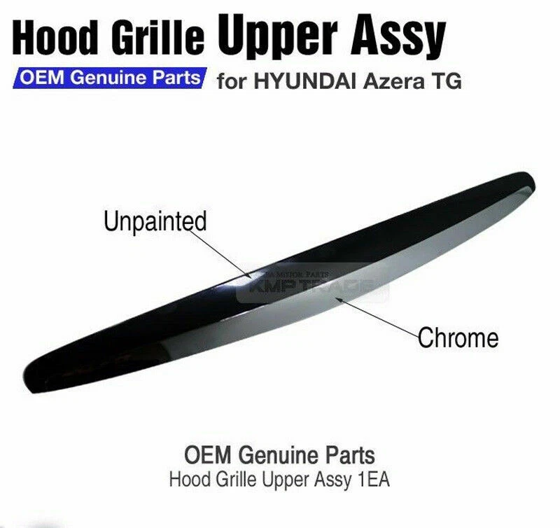 [OEM] Hood Radiator Grille Upper Garnish Assy for Hyundai Azera TG 06-11 - Image 2 of 4