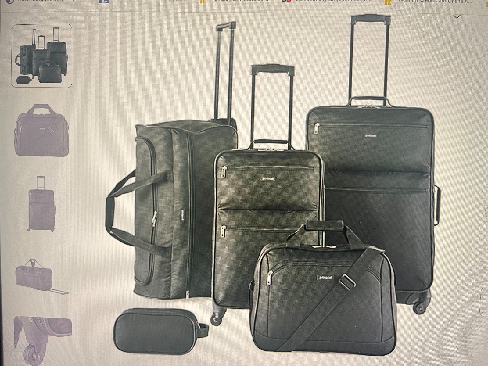New Bowden Softside black 5pc. luggage set. eBay
