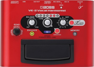 BOSS VE-2 Vocal Harmonist Battery-powered Portable Effects FX Processor Pedal