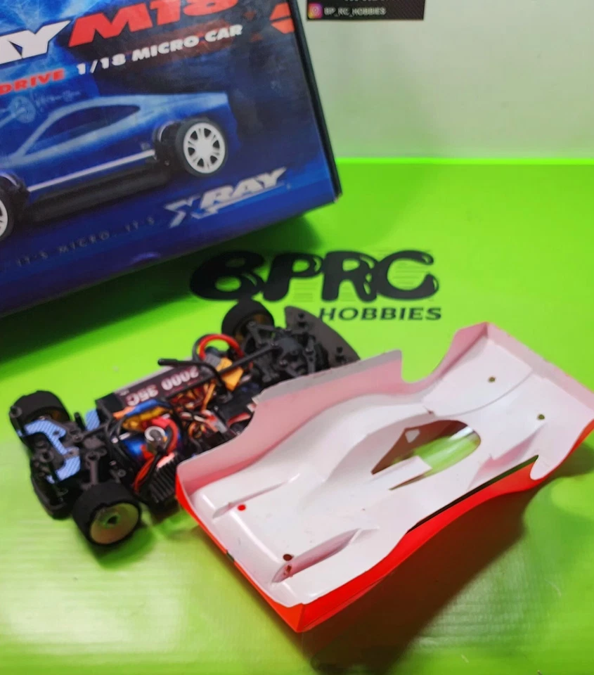 Vin RC CarX-RAY X-M18 4WD SHAFT DRIVE /BLUE CARBON FIBER CHASSIS  HOPUP USED ... - Image 4 of 4