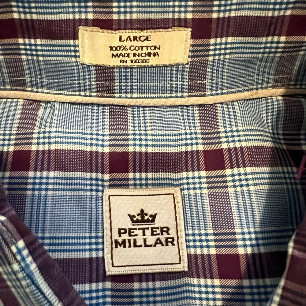 Peter Millar Button down 100% cotton large - image 7