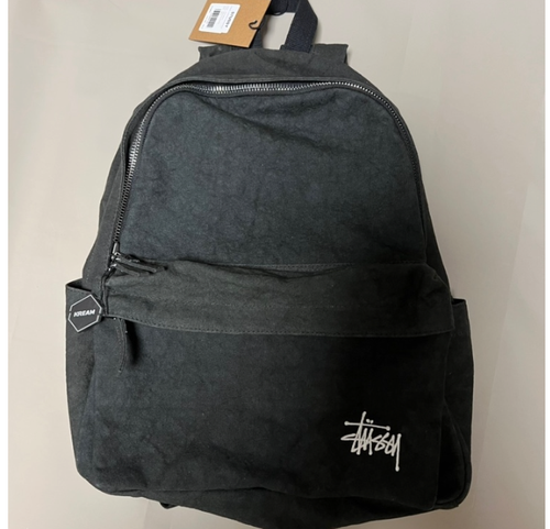 Stussy Canvas Backpack Washed Black 134252 / 100% Authentic - Picture 1 of 6