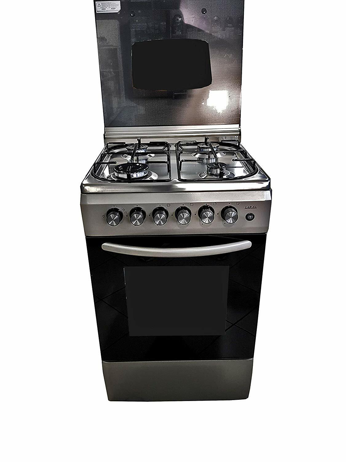 Cucina con forno metano o gpl 4F vetro valvolati 50x50 grill elettrico INOX  - Shopping.com