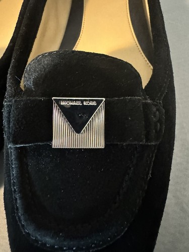 Michael Kors Women's Size 8M Gray Suede Flats Moccasin Slip On With Bow - Picture 11 of 13