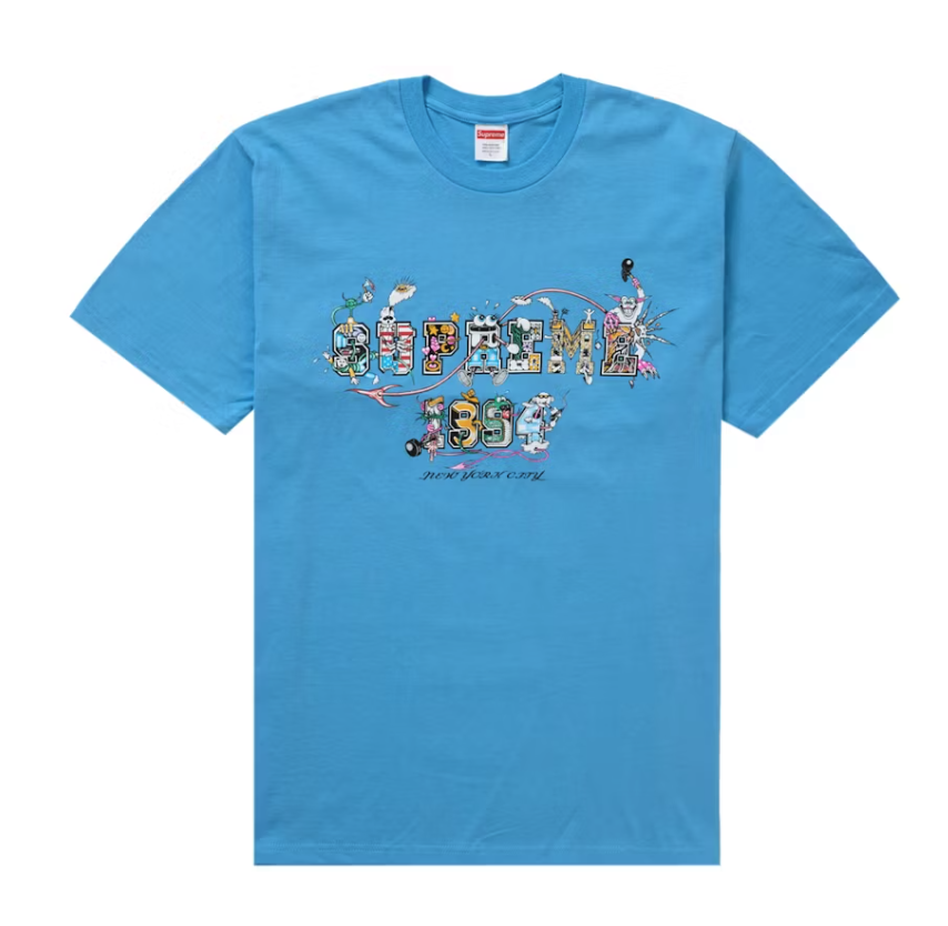 Tシャツ・カットソー Supreme Varsity T-Shirt Khaki Supreme Varsity Tee Ash Grey Black Bright Blue Khaki Size S