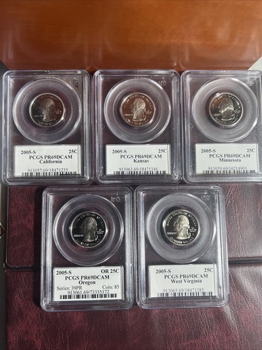Spectacular 5 Coin Set: PCGS PR69DCAM 2005S State Quarters SQ1188 - Picture 7 of 13