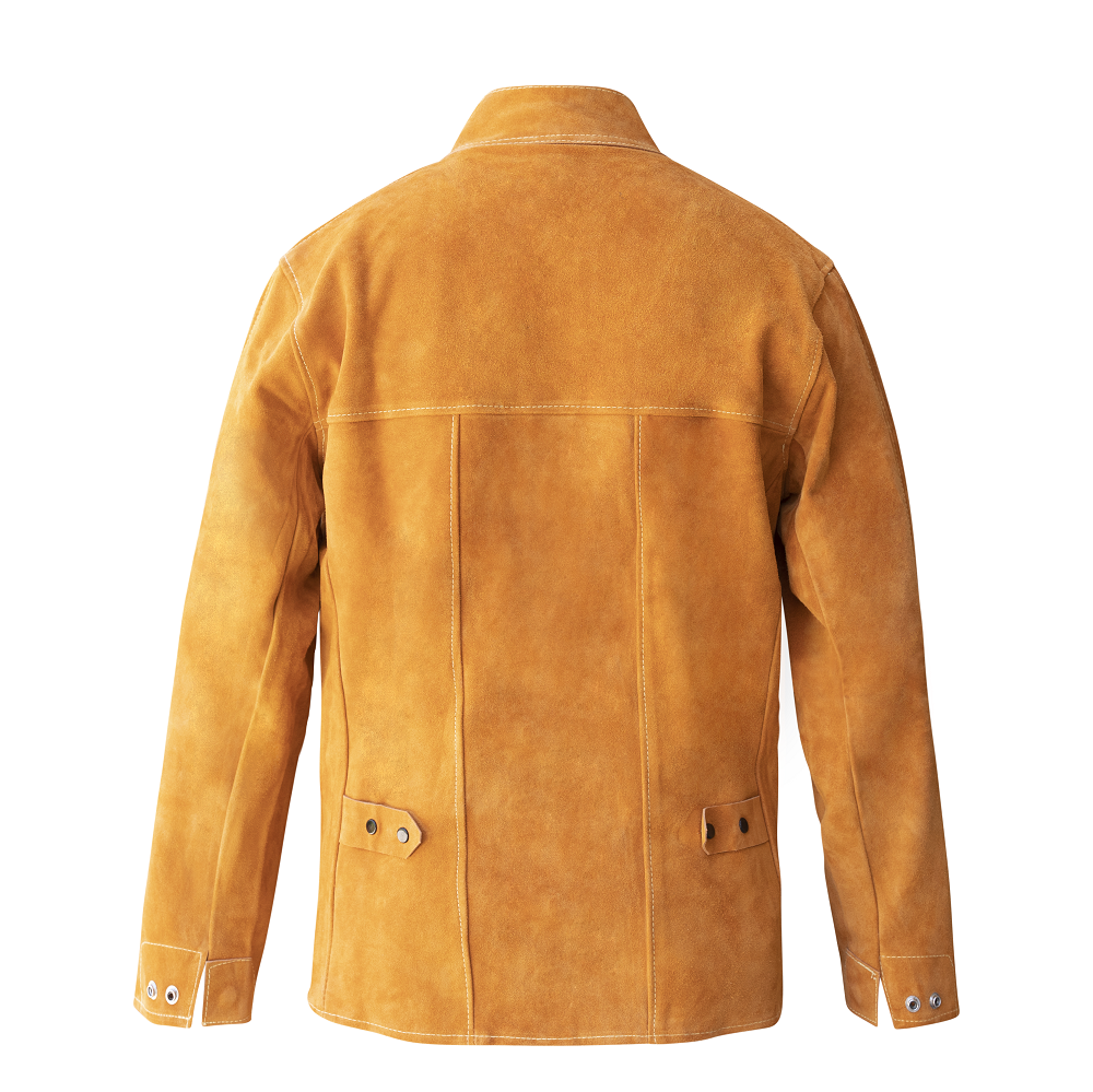 Flame Resistant Heavy Duty Cowhide Leather Welding Jacket | eBay