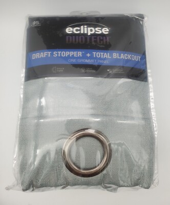 1 Eclipse Panel 95'' x 40'' Celeste Draft Stopper Blackout Curtain Jade New