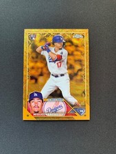 2023 Topps Gilded Collection Miguel Vargas Gold Etch Wave Rookie RC #/75 Dodgers